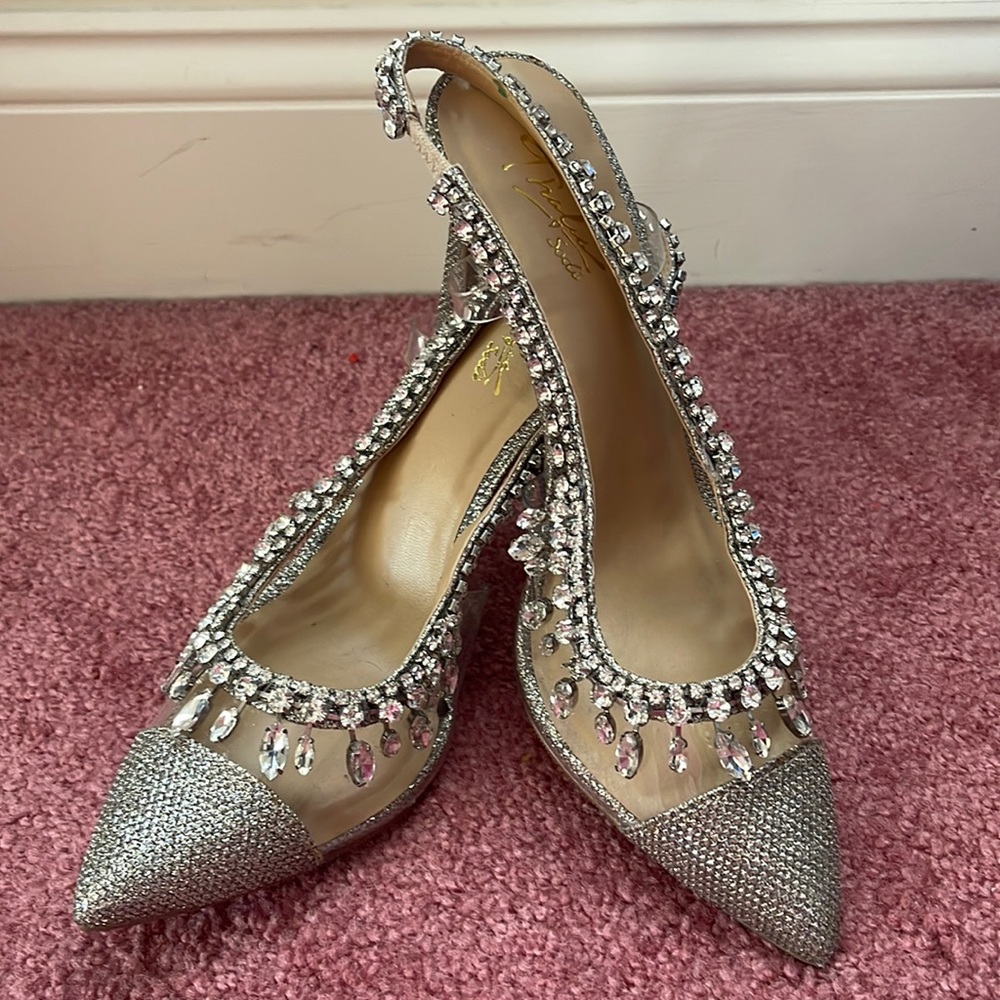 Silver Jewel Thalia Sodi Heels (Size 8.5 M)
